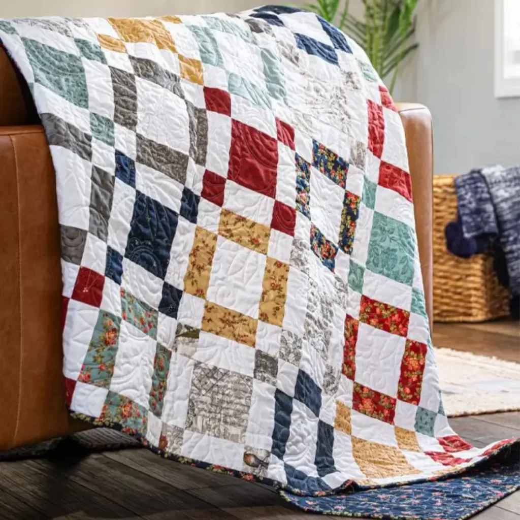 "Ground Cover” is a Free Layer Cake Quilt Pattern designed by & from Me & My Sister Designs!