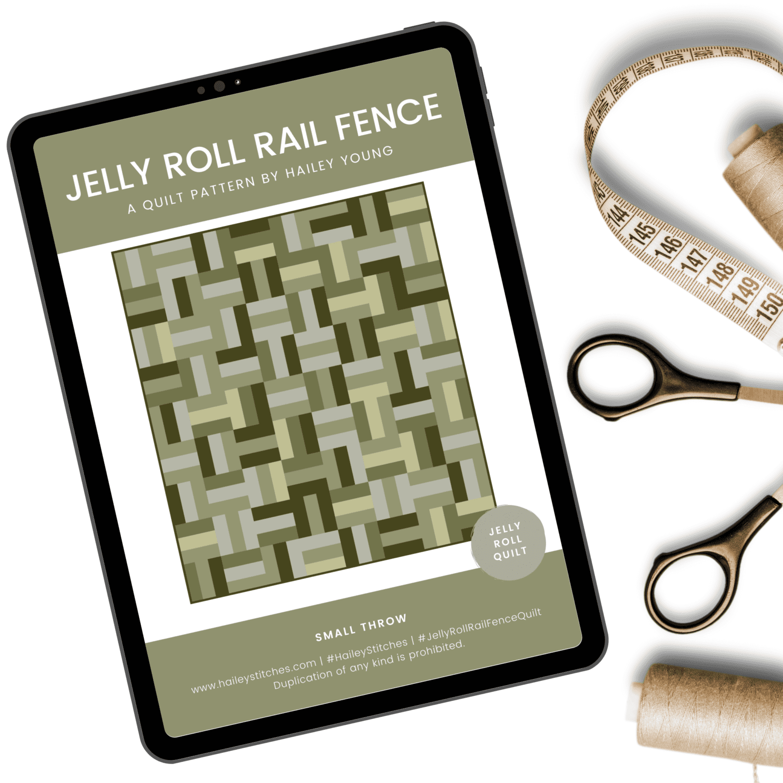 Jelly Roll Rail Fence Quilt Pattern (PDF Download) - Hailey Stitches