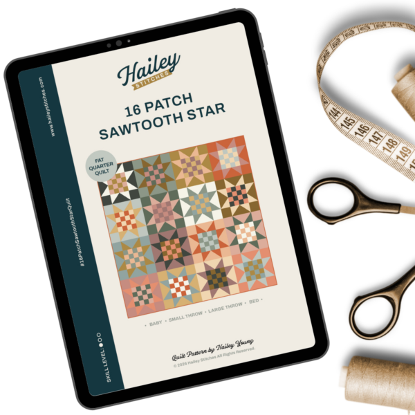 16 Patch Sawtooth Star Quilt Pattern (PDF Download) - Image 2