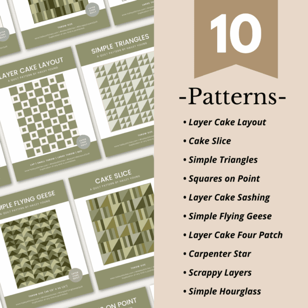 Layer Cake Quilt Pattern Bundle (PDF Download) - Image 3