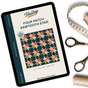 Four Patch Sawtooth Star Quilt Pattern (PDF Download)