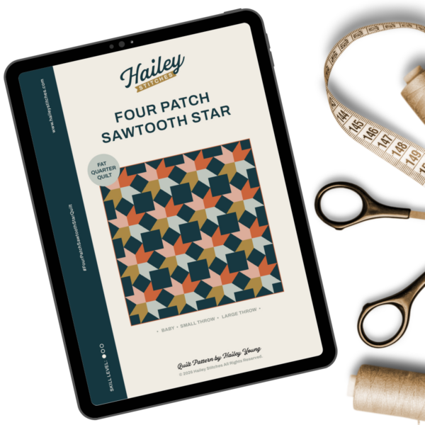 Four Patch Sawtooth Star Quilt Pattern (PDF Download) - Image 2